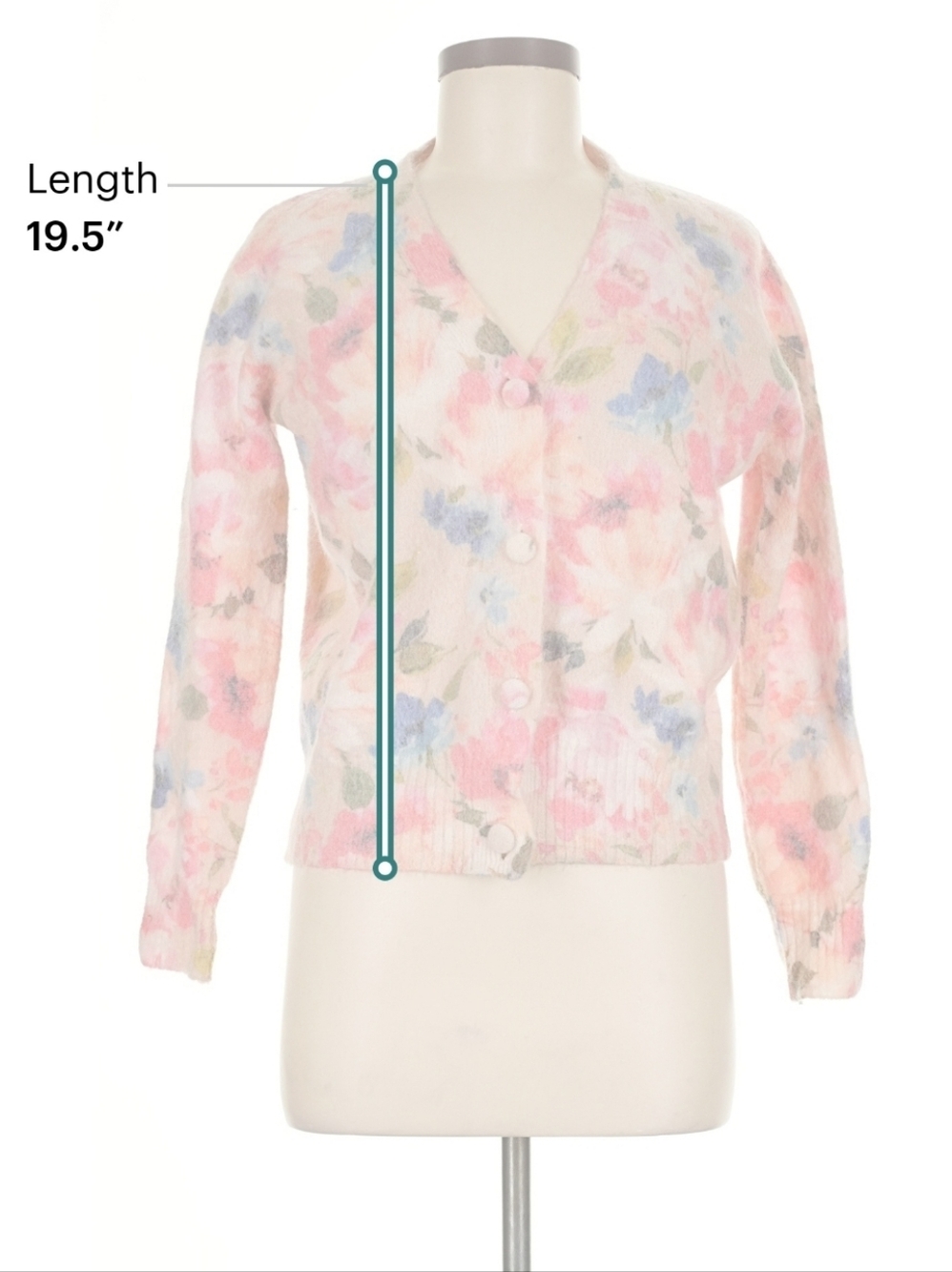 Bartolini Floral Button-Front Cardigan - Picture 5 of 5